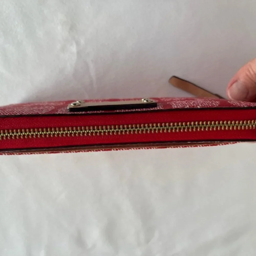KATE SPADE | Ace Of Spades Red And White Zip Around Wallet